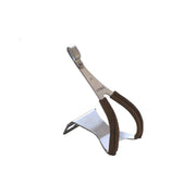 Zehenclips aus Stahl und Leder MKS Toe Clip NJS