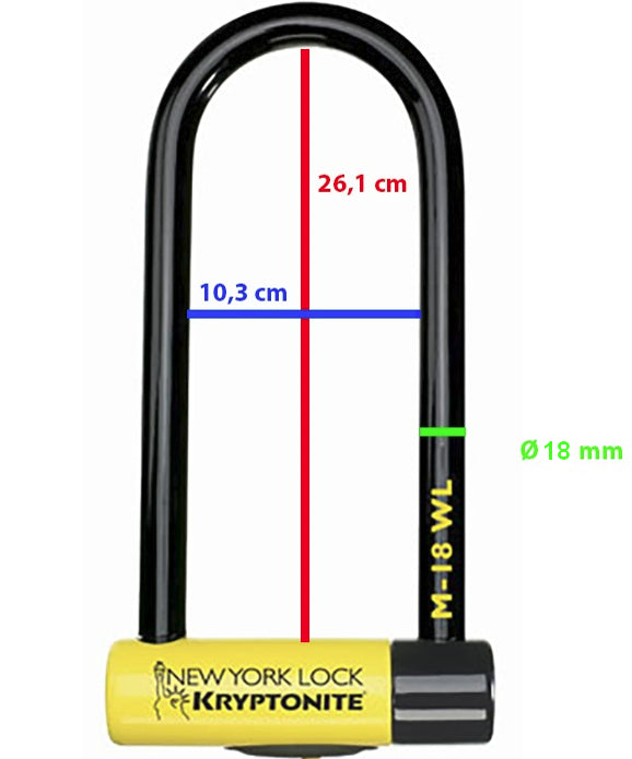 Candado para bicicleta en U Kryptonite New York M18-WL