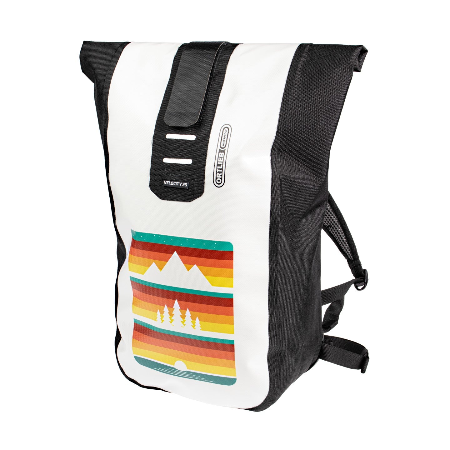 Ortlieb Velocity Design Portland Heights white black backpack