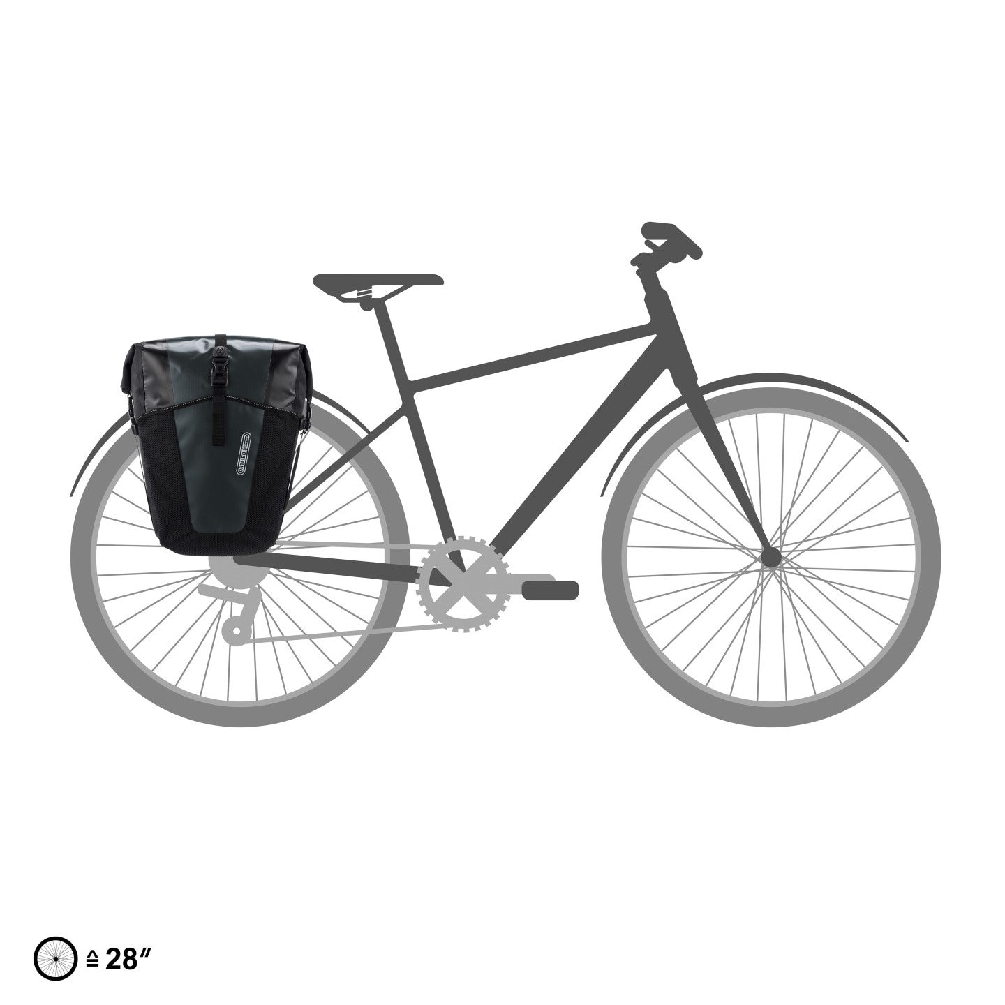 Ortlieb Back-Roller XL touring panniers pair asphalt black