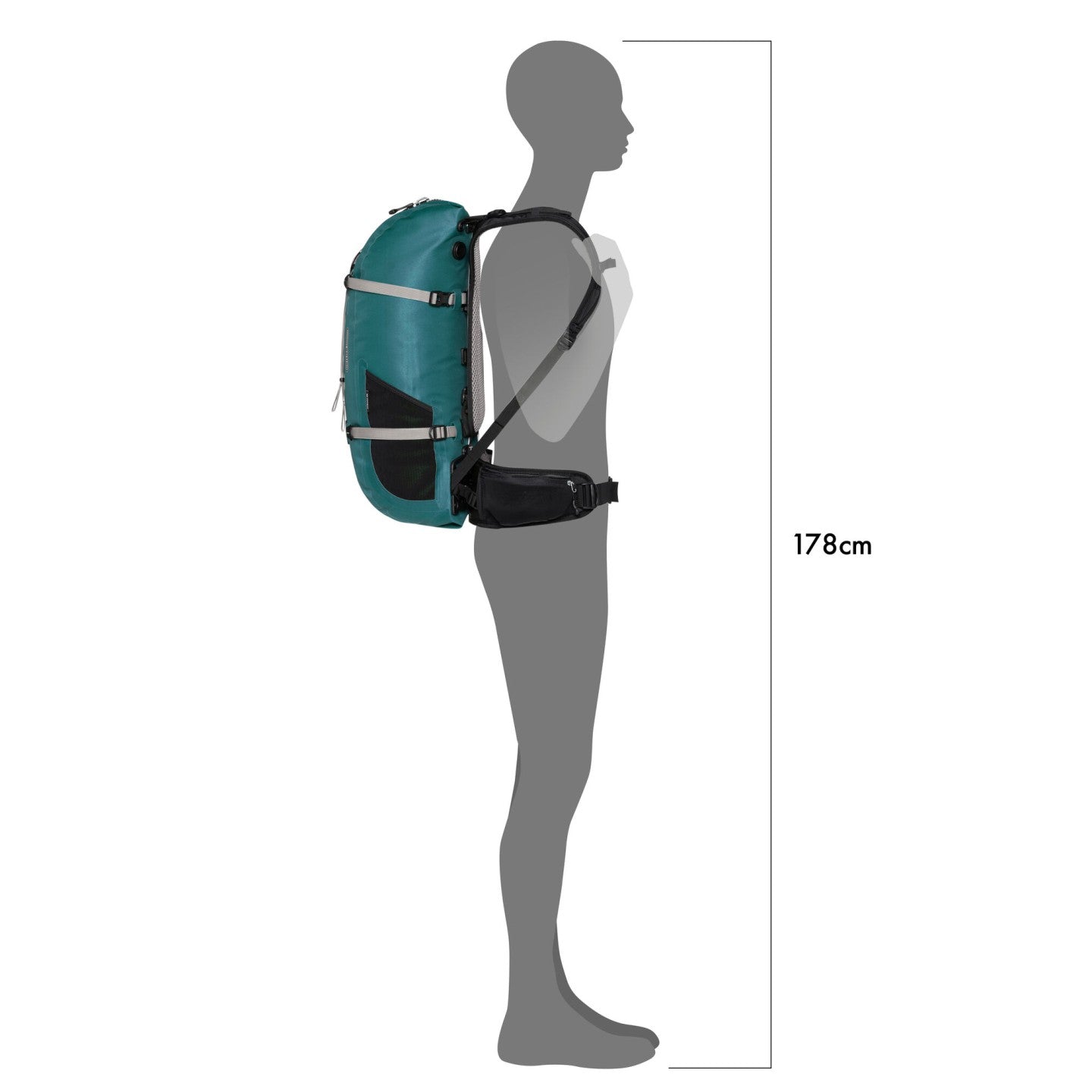 Ortlieb Atrack 25L waterproof backpack petrol