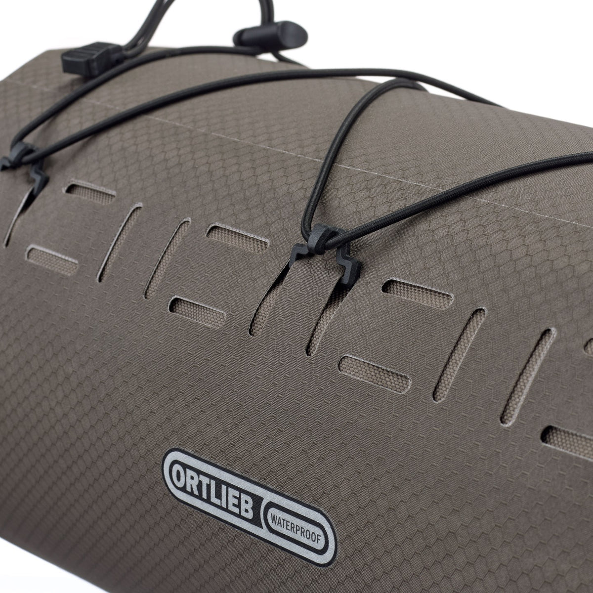 Ortlieb Dry-Pack 16L Dark Sand in use