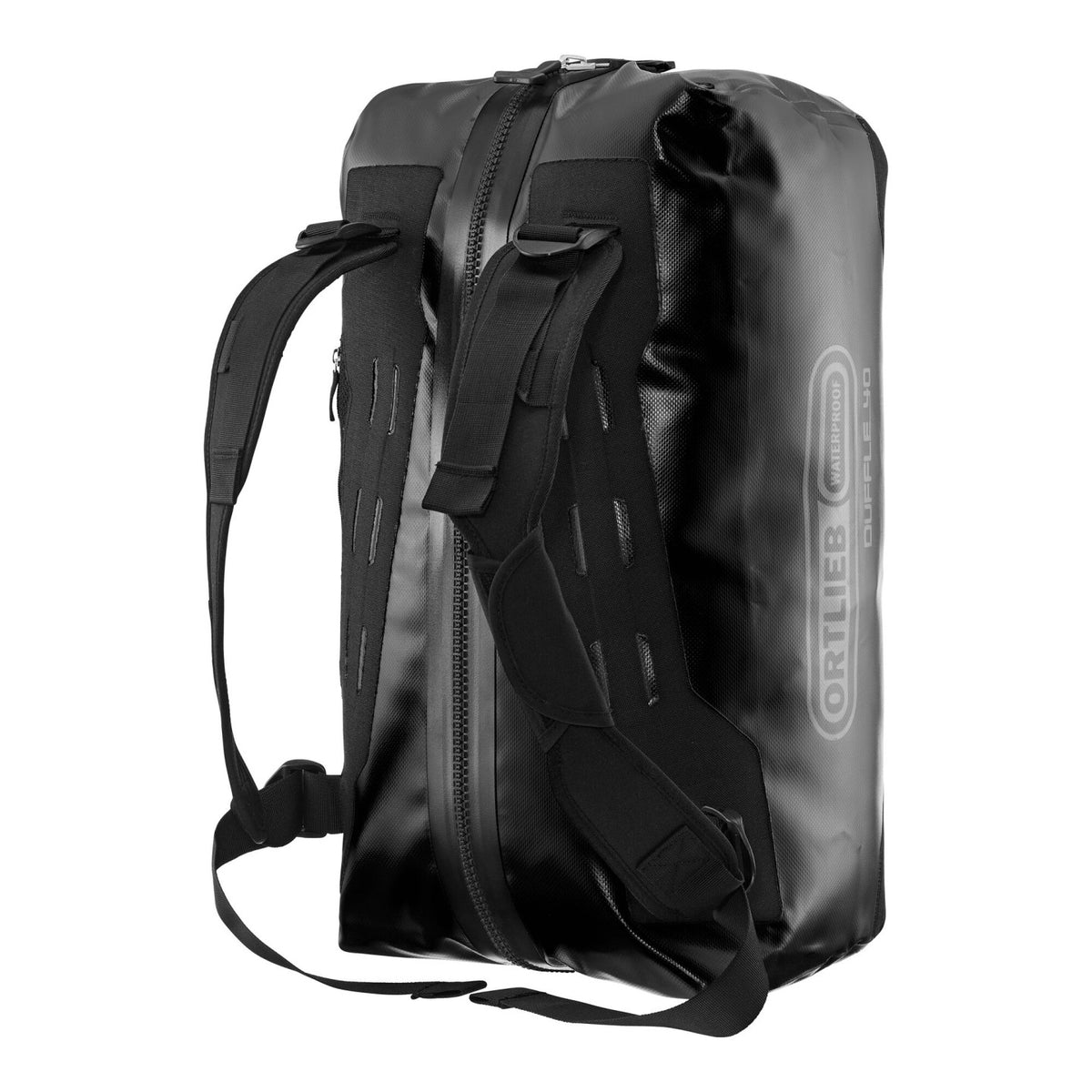 Ortlieb Duffle 40L Black carried as a backpack