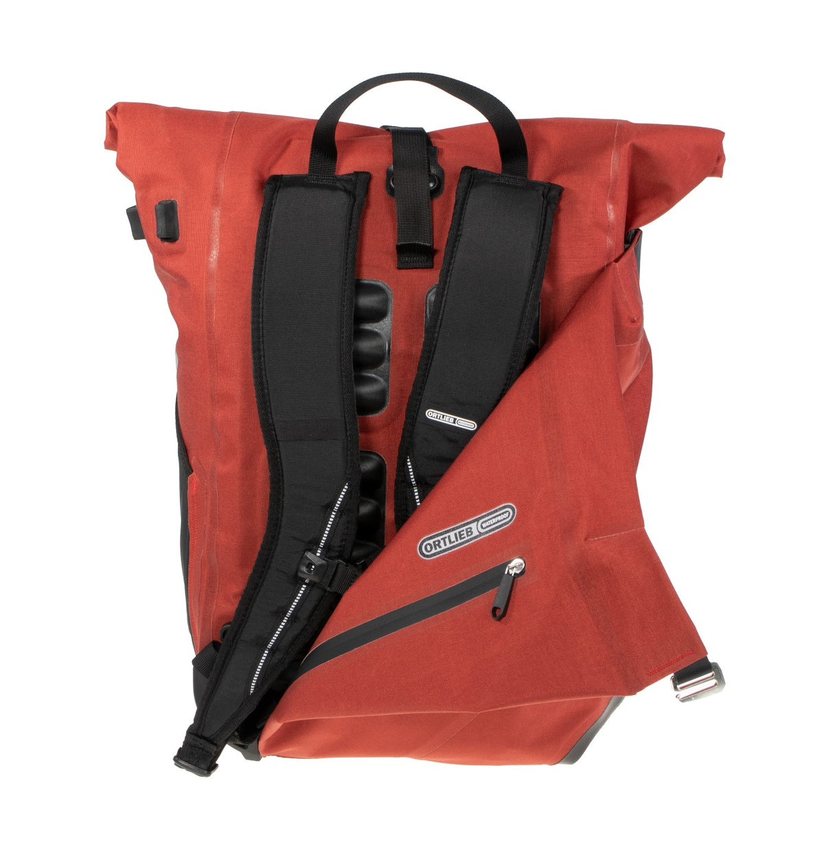 Ortlieb Vario Plus QL2.2 26L Dark Chili rear view