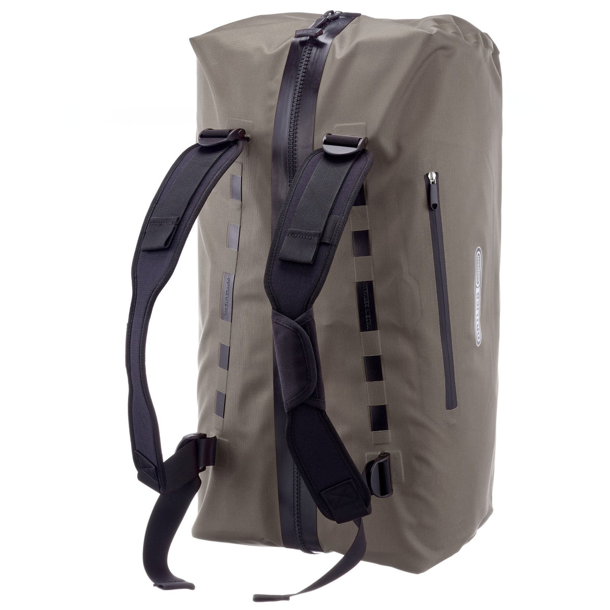 Ortlieb Duffle Lite 60L Dark Sand external zip pocket