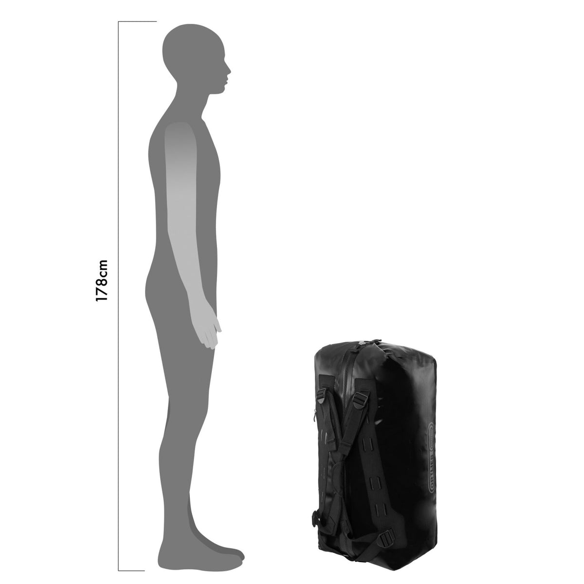 Ortlieb Duffle 85L Black daisy chains