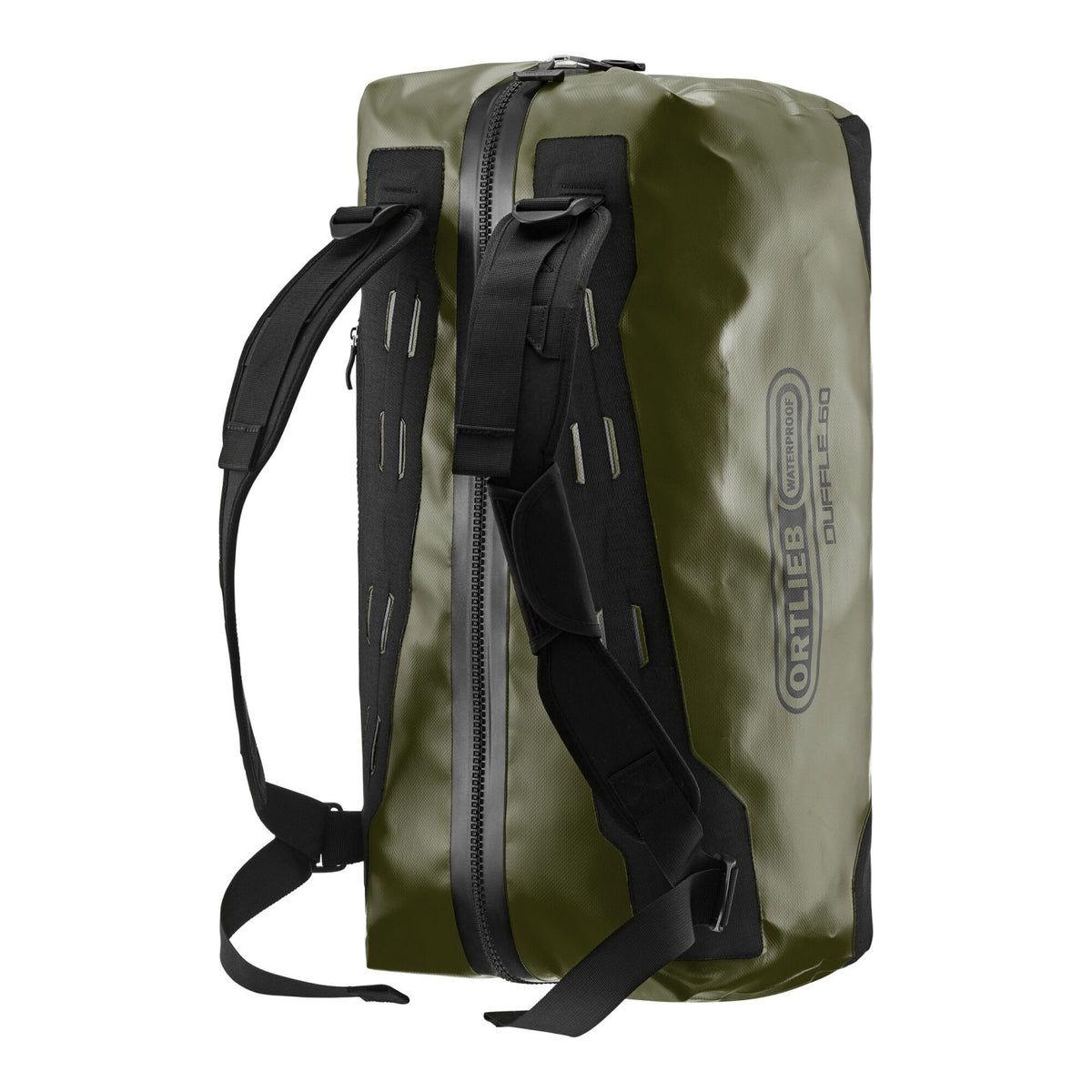 Ortlieb Duffle 60L Olive zip detail