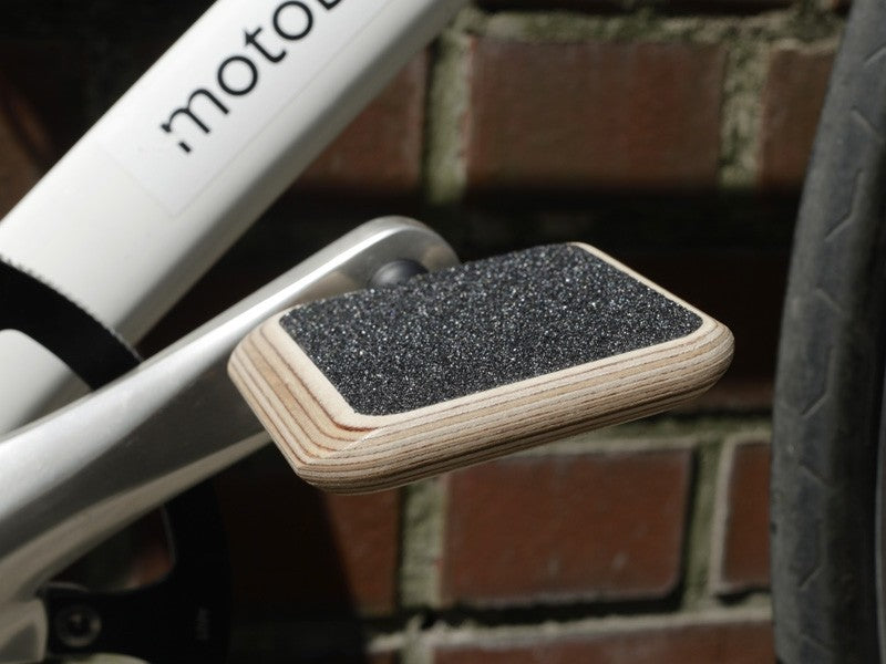 Pedales De Moto Urbana Madera Cruda
