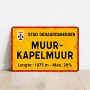 Wall of Geraardsbergen - Vintage Style Tour of Flanders Bicycle Sign