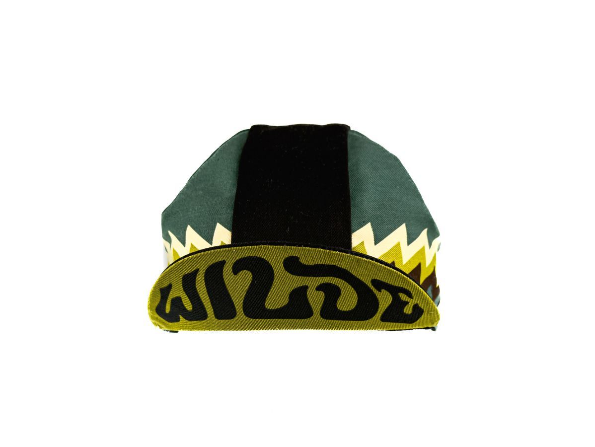 Wilde Frequency Cycling Cap with the brim flipped up