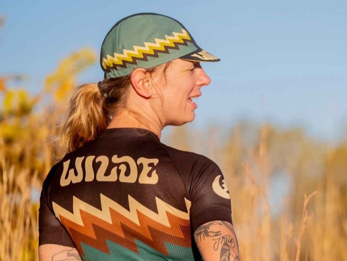 Wilde Frequency Cycling Cap worn, lifestyle view