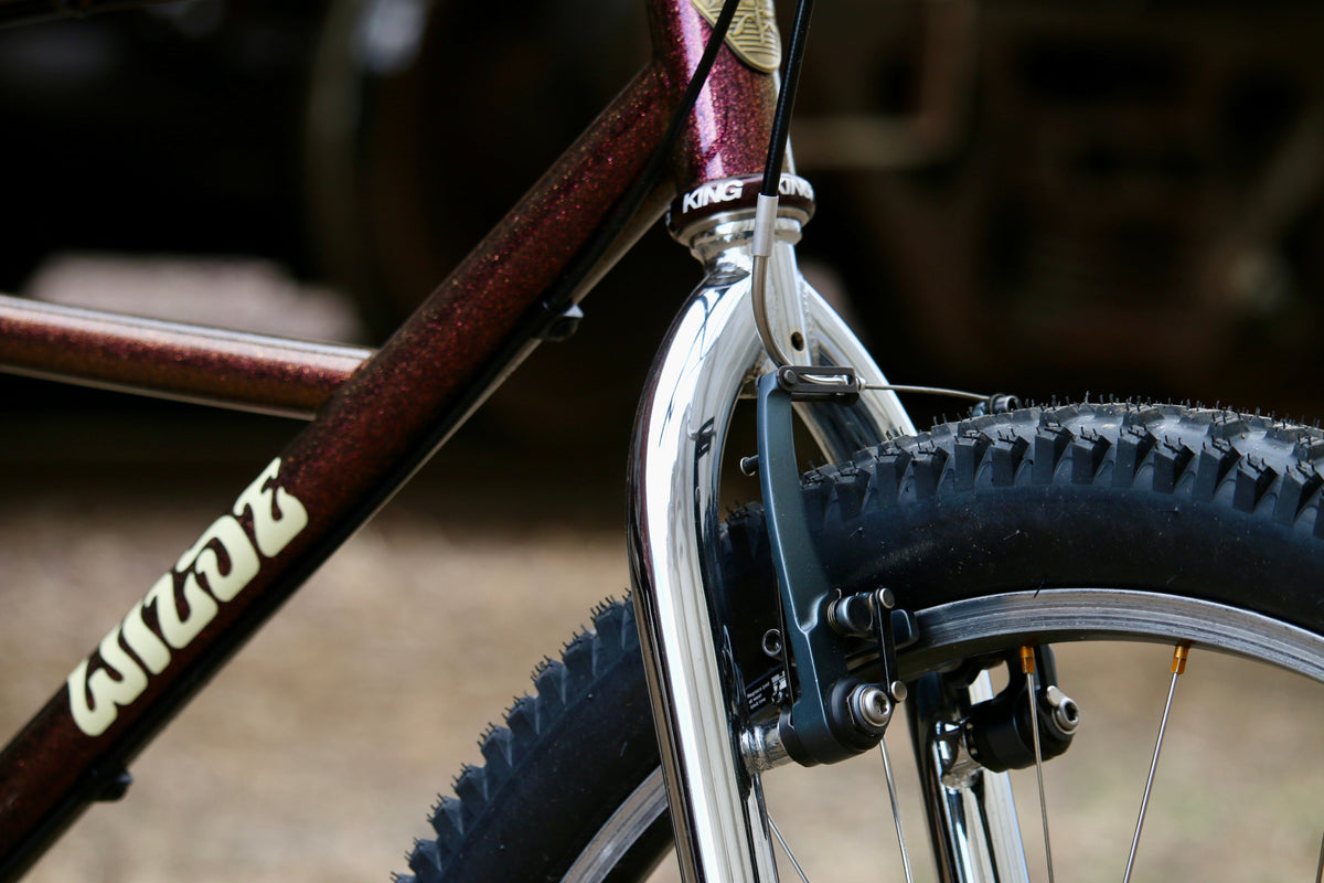 Wilde Moto Cruiser Fork, front end on a built bike