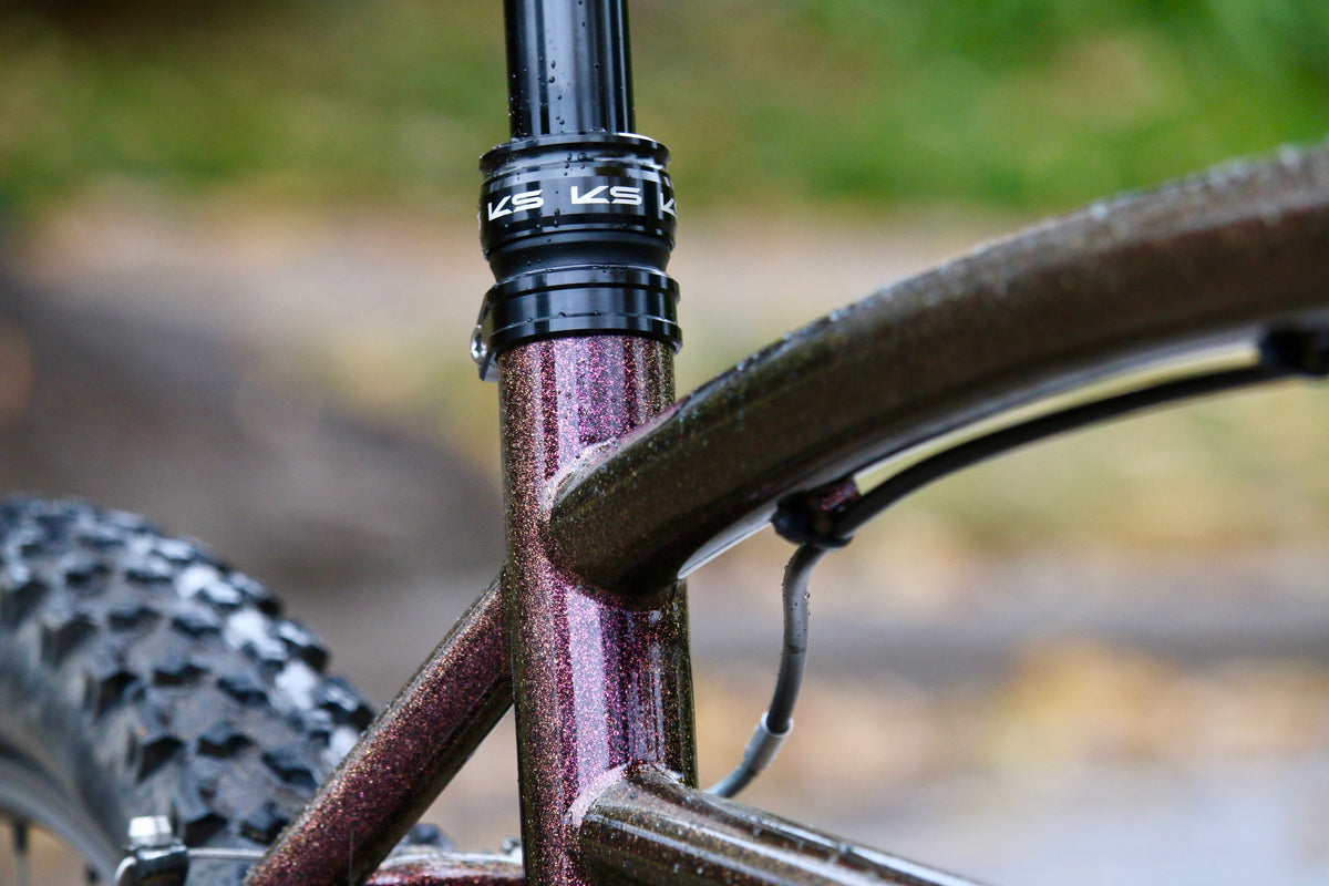 Wilde Moto Cruiser Purple Pizazz, bottom bracket and down tube mounts
