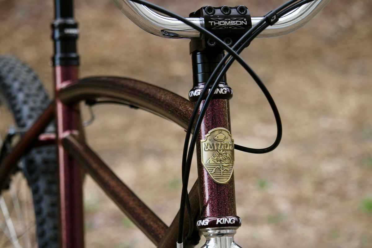 Wilde Moto Cruiser Purple Pizazz, front end and bar position