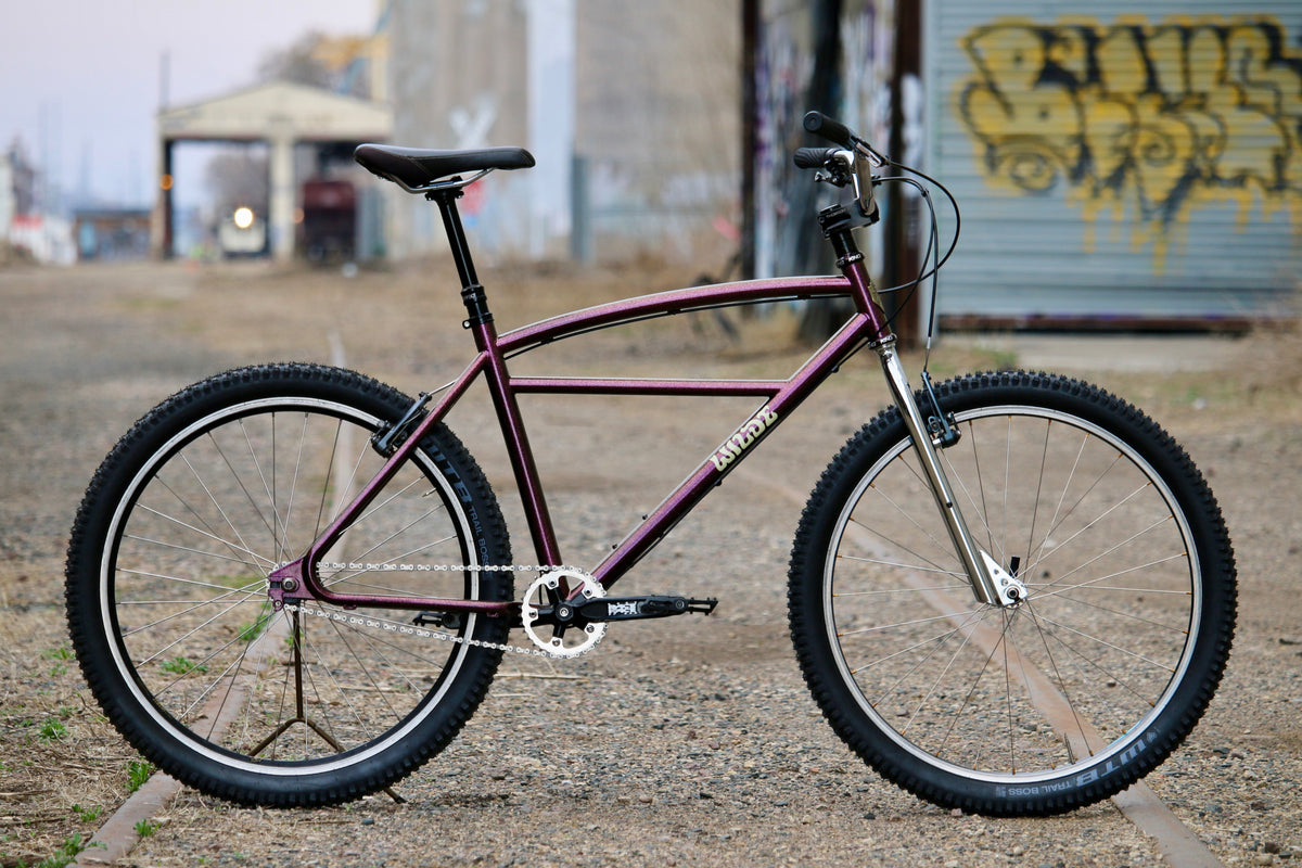 Wilde Moto Cruiser Purple Pizazz, seat tube and dropper routing