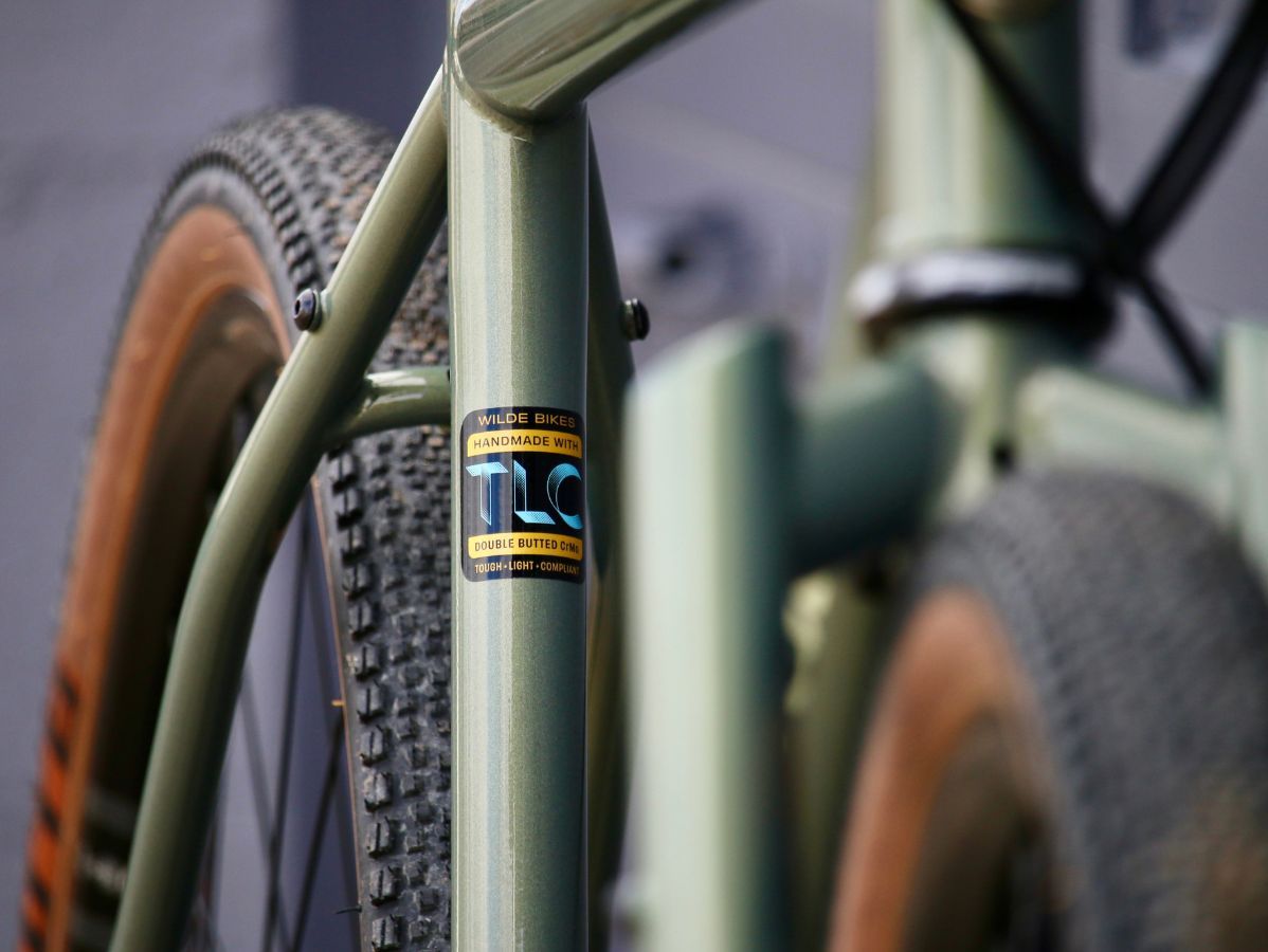 Wilde Rambler Frameset Sage Green Shimmer frame construction detail