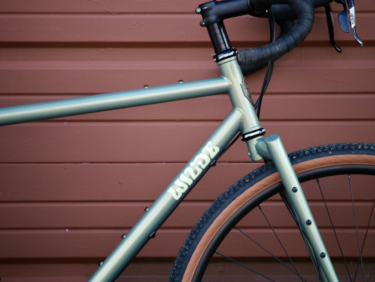 Wilde Rambler Frameset Sage Green Shimmer frame detail