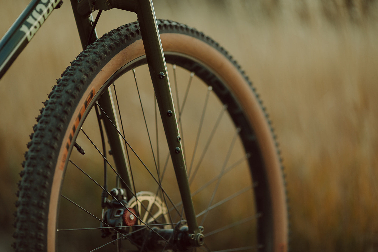 Wilde Supertramp Steel Fork in black, bikepacking fork on complete bike