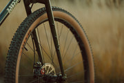 Wilde Supertramp Steel Fork in black, bikepacking fork on complete bike