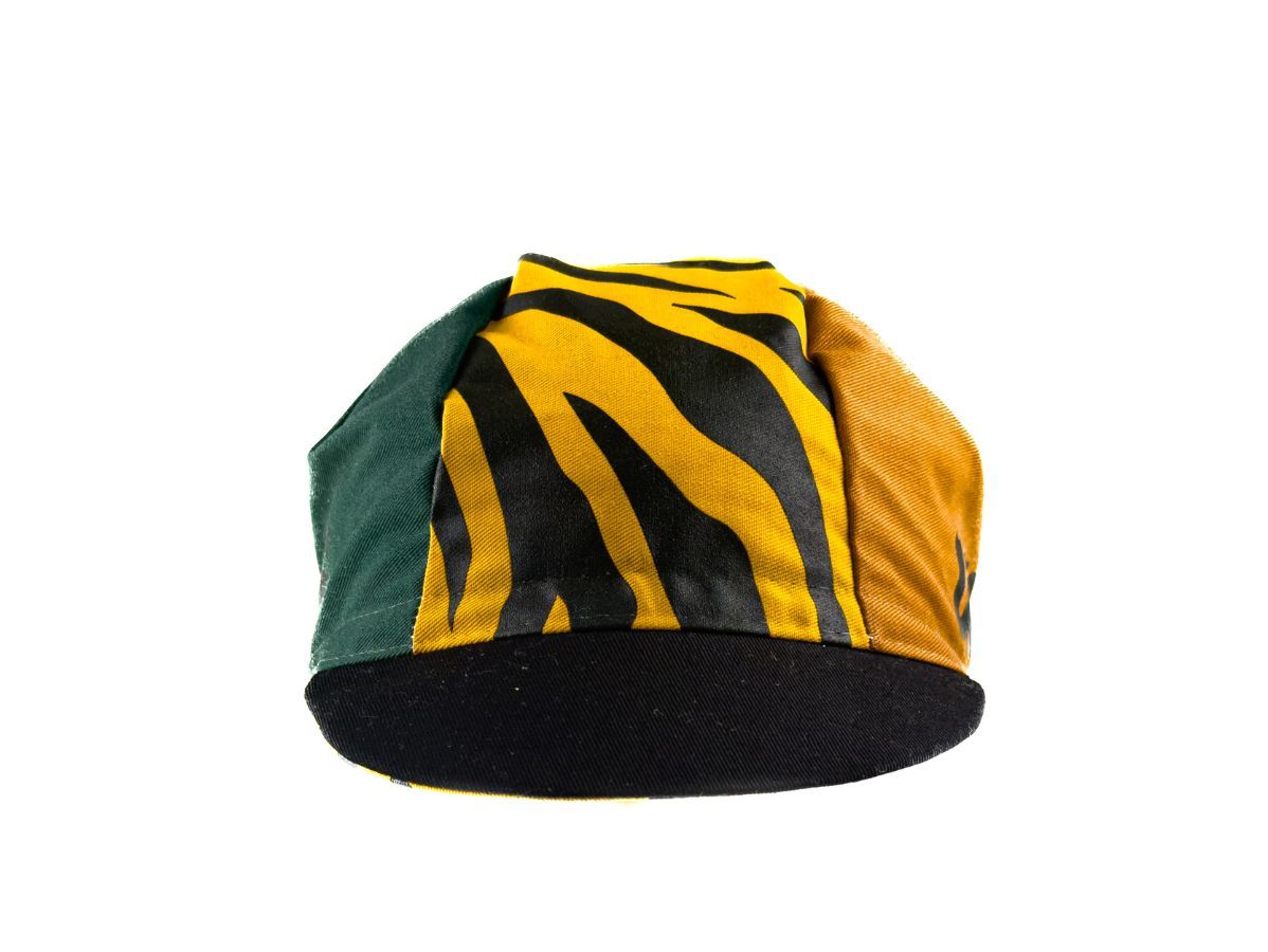 Wilde Tiger Style Cycling Cap, front view with tiger graphic