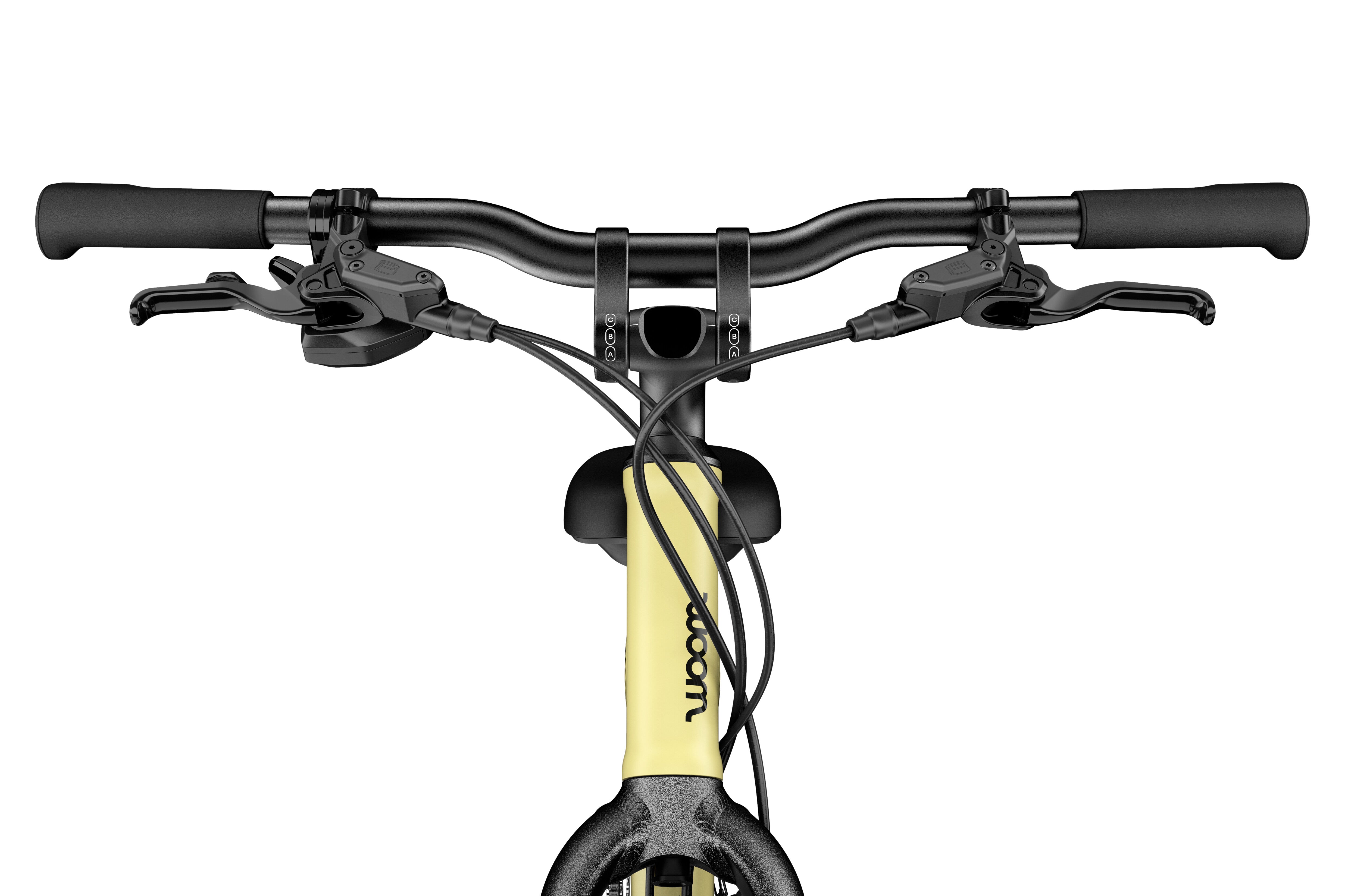 WOOM Explore 5 Mellow Yellow 24-inch kids bike front view
