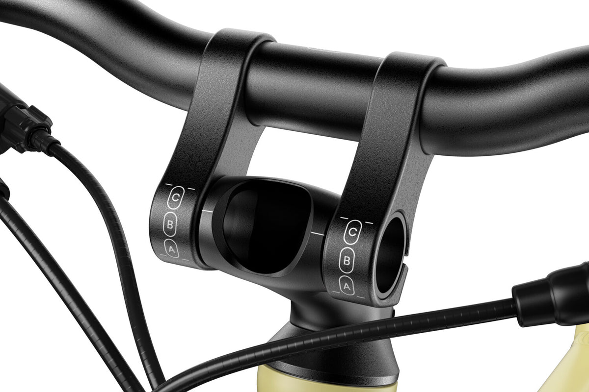 WOOM Explore 5 Mellow Yellow adjustable stem height detail