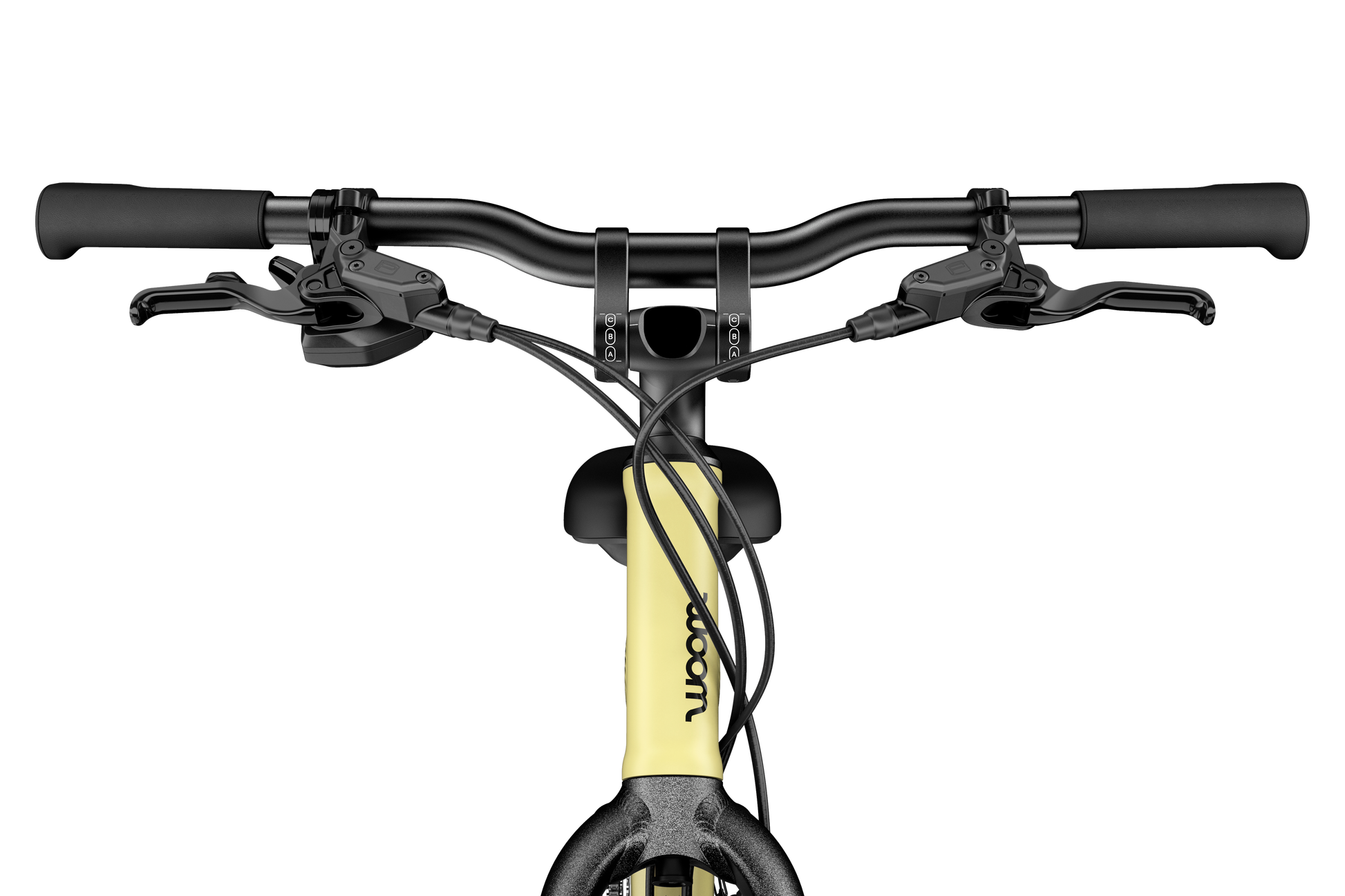 WOOM Explore 6 Mellow Yellow 26-inch kids bike front view