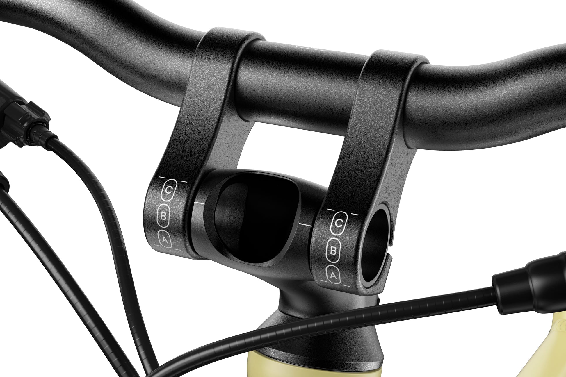 WOOM Explore 6 Mellow Yellow adjustable stem height detail